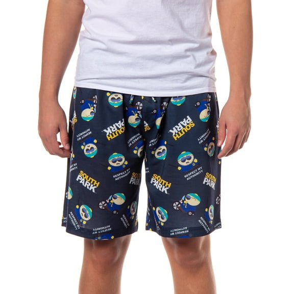 South Park Pajamas Men's Eric Cartman Respect My Authority PJ Shorts Lounge Bottoms