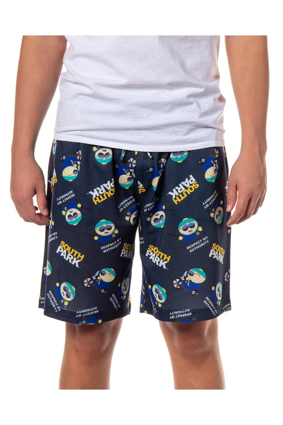 South Park Pajamas Men's Eric Cartman Respect My Authority PJ Shorts Lounge Bottoms