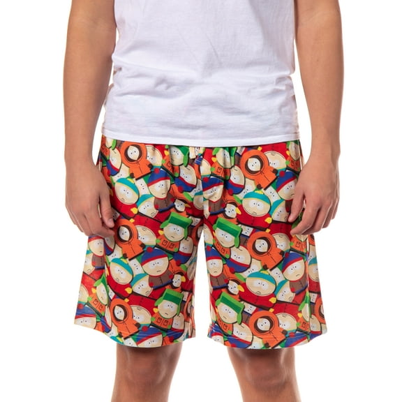 South Park Pajamas Men's Eric Kyle Kenny Stan Pile Up Sleep Lounge PJ Shorts