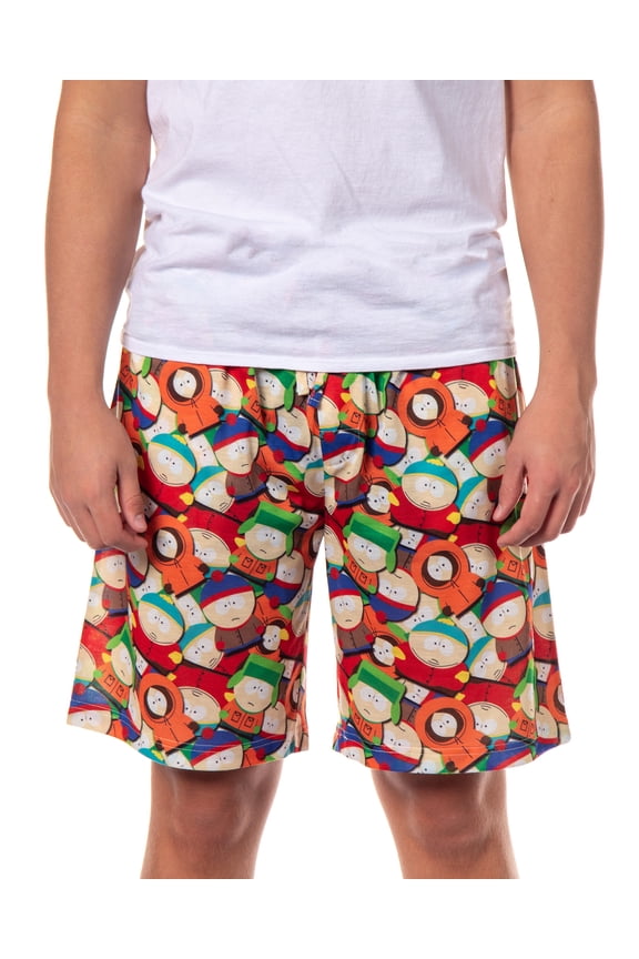 South Park Pajamas Men's Eric Kyle Kenny Stan Pile Up Sleep Lounge PJ Shorts