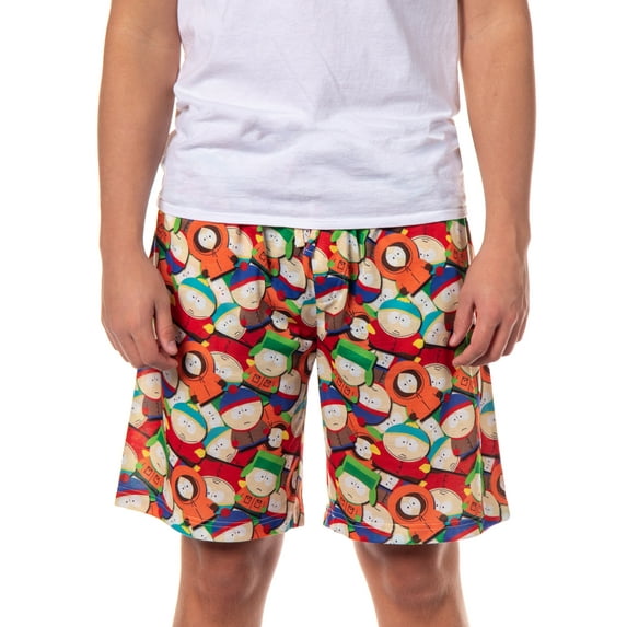 South Park Pajamas Men's Eric Kyle Kenny Stan Pile Up Sleep Lounge PJ Shorts