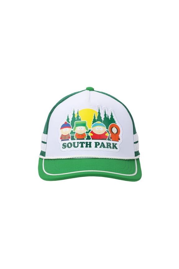 South Park Pine Tree Sunset Adult White Trucker Hat