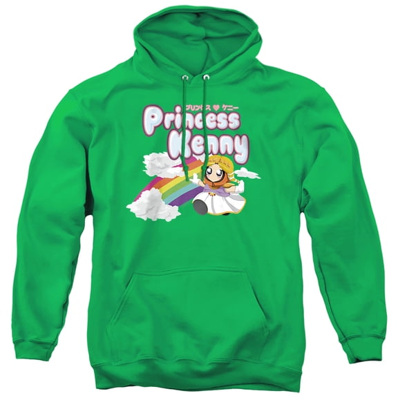 South Park Princess Kenny Unisex Adult Pull-Over Hoodie,Kelly Green, Large