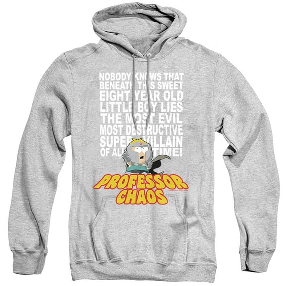 South Park Professor Chaos Unisex Adult Pull-Over Hoodie,Athletic Heather, Large