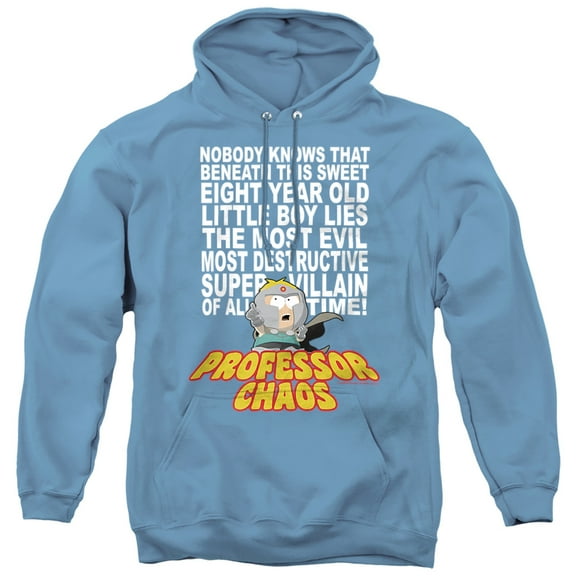 South Park Professor Chaos Unisex Adult Pull-Over Hoodie,Carolina Blue, X-Large
