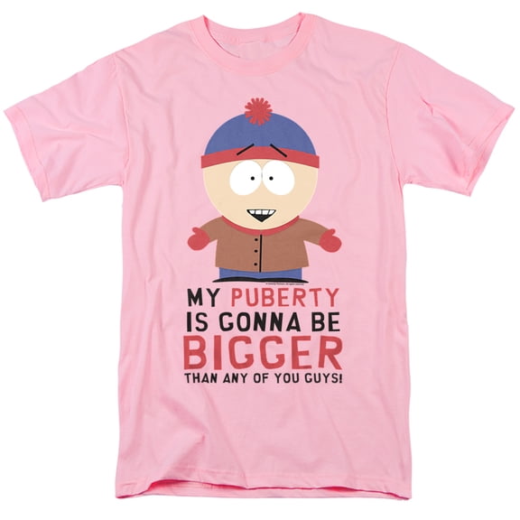South Park Puberty Unisex Adult T-Shirt, Pink, Large