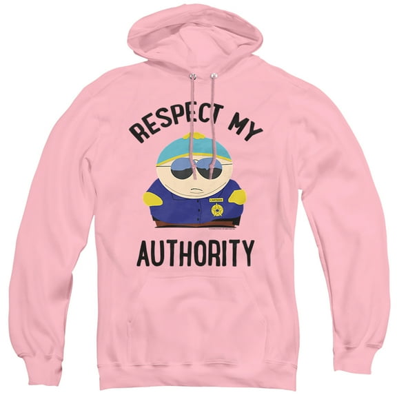 South Park Respect Unisex Adult Pull-Over Hoodie,Pink, Small