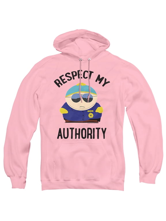 South Park Respect Unisex Adult Pull-Over Hoodie,Pink, X-Large