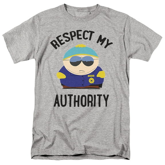 South Park Respect Unisex Adult T-Shirt, Athletic Heather, Large