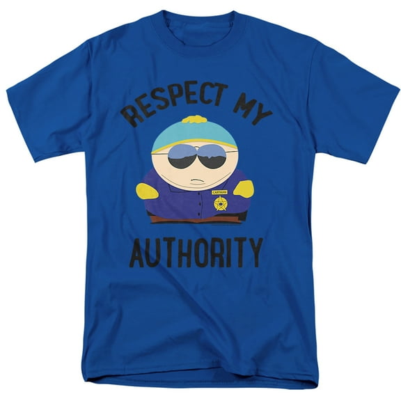 South Park Respect Unisex Adult T-Shirt, Royal, 5X-Large