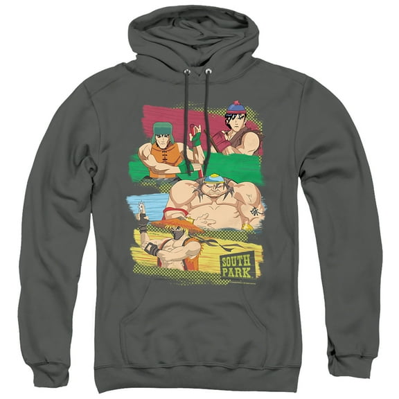South Park South Park Anime Unisex Adult Pull-Over Hoodie,Charcoal, Medium