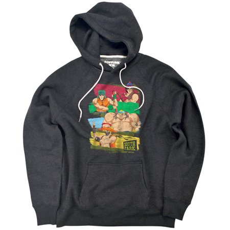 South Park South Park Anime Unisex Adult Slim Fit Pull-Over Heather Hoodie, Charcoal, Small