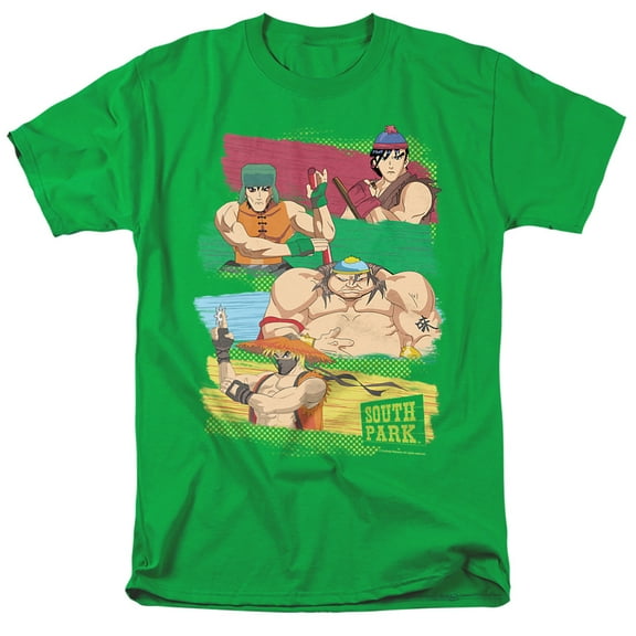 South Park South Park Anime Unisex Adult T-Shirt, Kelly Green, X-Large