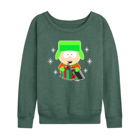 South Park - Women's Lightweight French Terry Wide Neck Long Sleeve Graphic Shirt