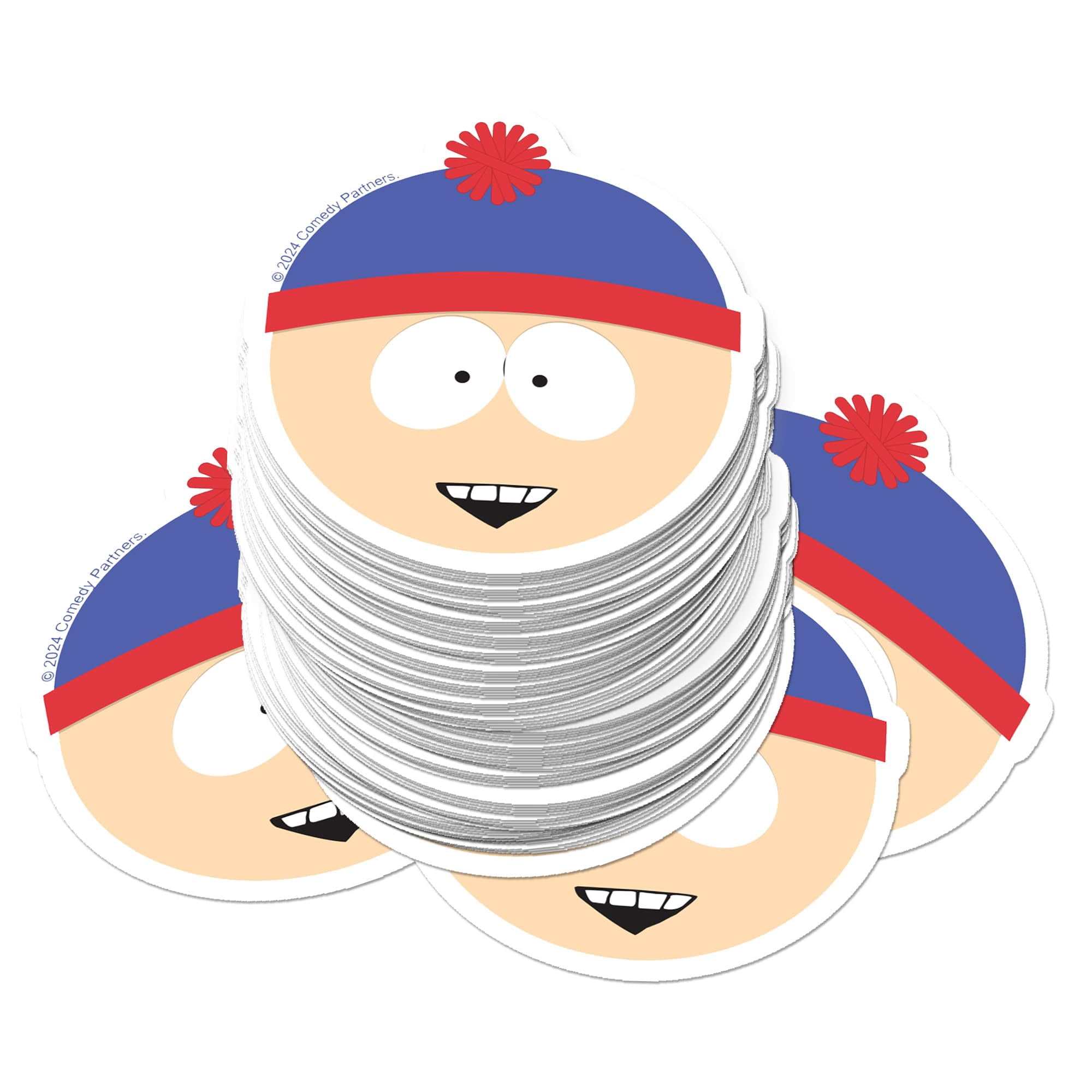 South Park Stan Face Sticker Pack  Die-Cut Vinyl Large Deluxe Stickers Variety Pack for Laptop, Water Bottle, Scrapbooking, Tablet & Indoor Use  Set of 200