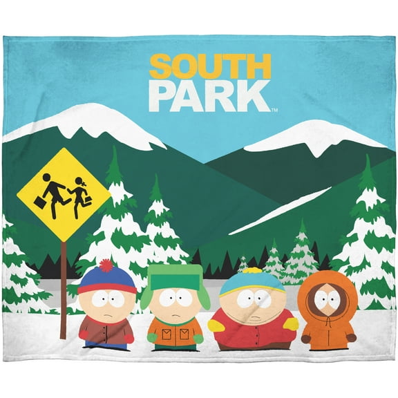 South Park Stan Marsh Kyle Broflovski Cartman Kenny McCormick Show Throw Blanket