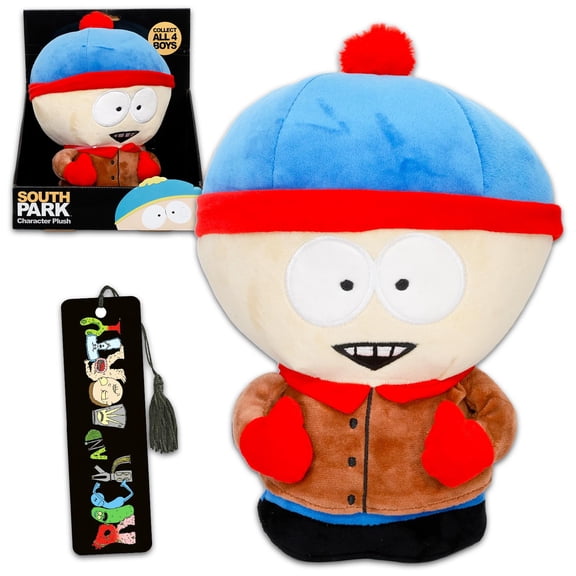 South Park Stan Plushie Set - Bundle with 10" Stan Marsh Plush Doll Plus Bookmark | South Park Gifts for Teens, Adults