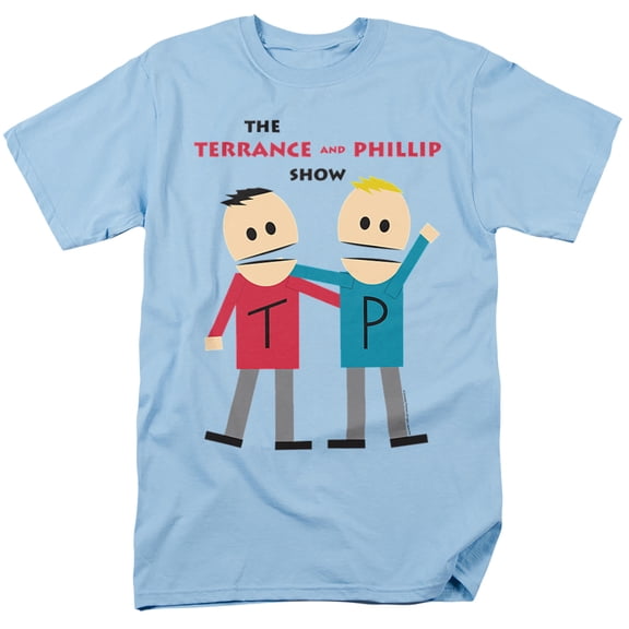 South Park Terrance and Phillip Unisex Adult T-Shirt, Light Blue, Large