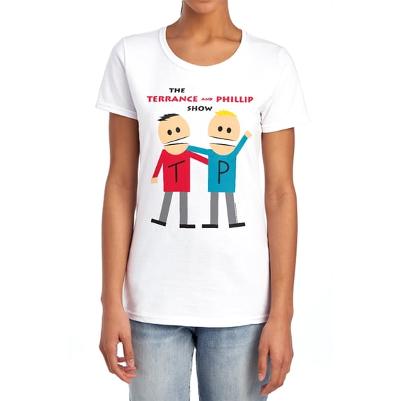 South Park Terrance and Phillip Women's T Shirt,Terrance and Phillip, Large