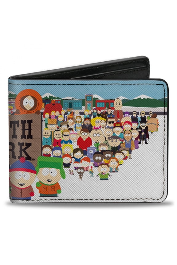 Comedy Central Wallet, Bifold, South Park Title Characters Group Pose, Vegan Leather