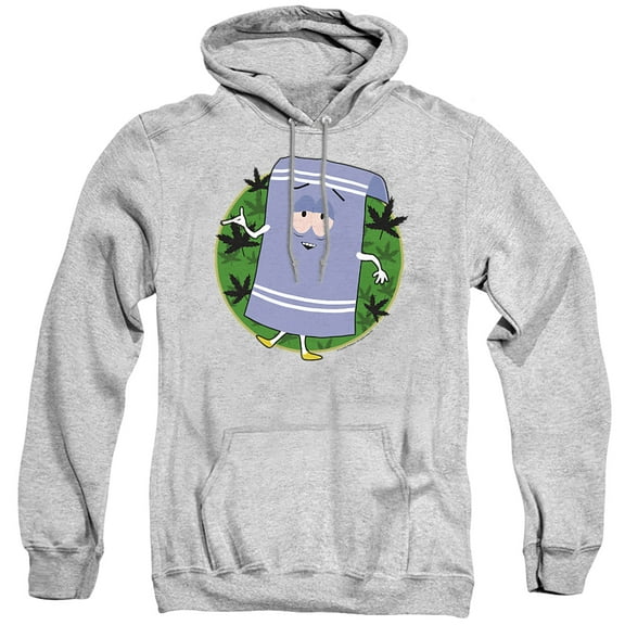 South Park Towelie Unisex Adult Pull-Over Hoodie,Athletic Heather, Medium