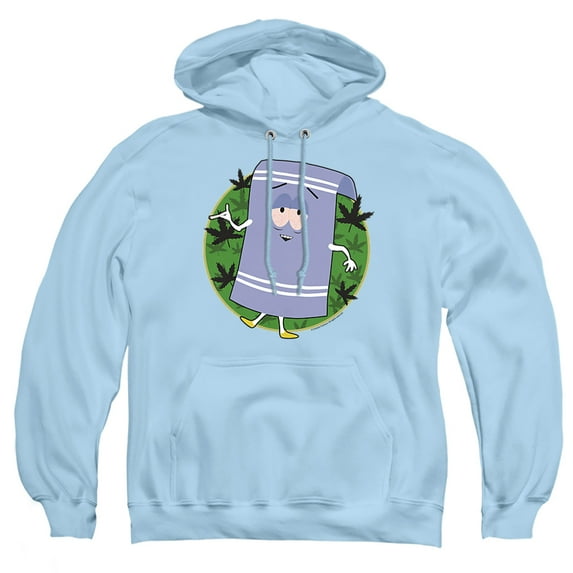South Park Towelie Unisex Adult Pull-Over Hoodie,Light Blue, Large