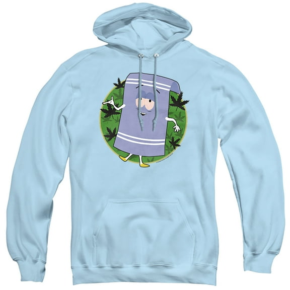 South Park Towelie Unisex Adult Pull-Over Hoodie,Light Blue, Small