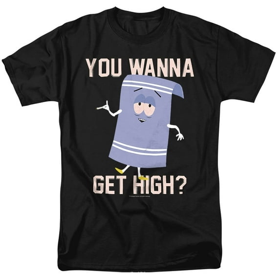 South Park Towlie Wanna Get High Unisex Adult T Shirt (3X-Large) Black