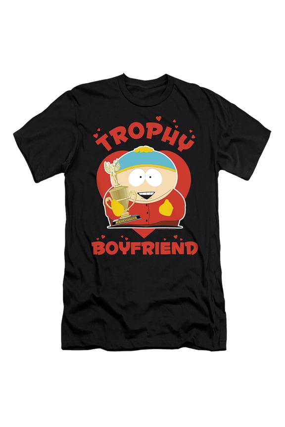 South Park Valentine's Day Cartman Trophy Boyfriend Slim Fit Unisex Adult T Shirt