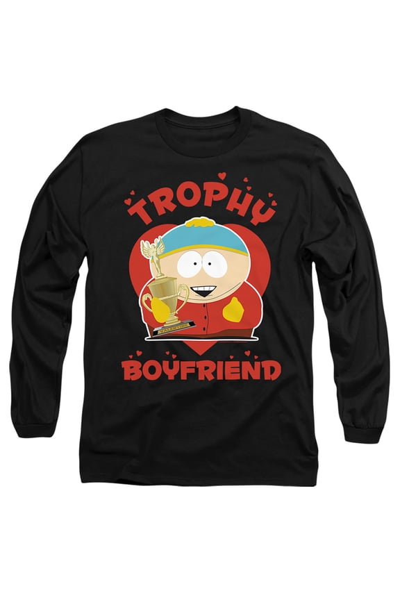 South Park Valentine's Day Cartman Trophy Boyfriend Unisex Adult Long-Sleeve T Shirt