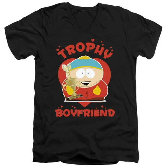 South Park Valentine's Day Cartman Trophy Boyfriend Unisex Adult V-Neck T Shirt