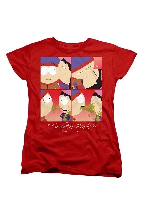 South Park Valentine's Day Kyle And Wendy Squares Women's T Shirt