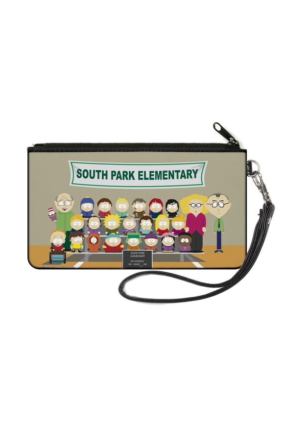 South Park Wallet, Zip Pouch, South Park Elementary 4th Grade Class Picture, Canvas