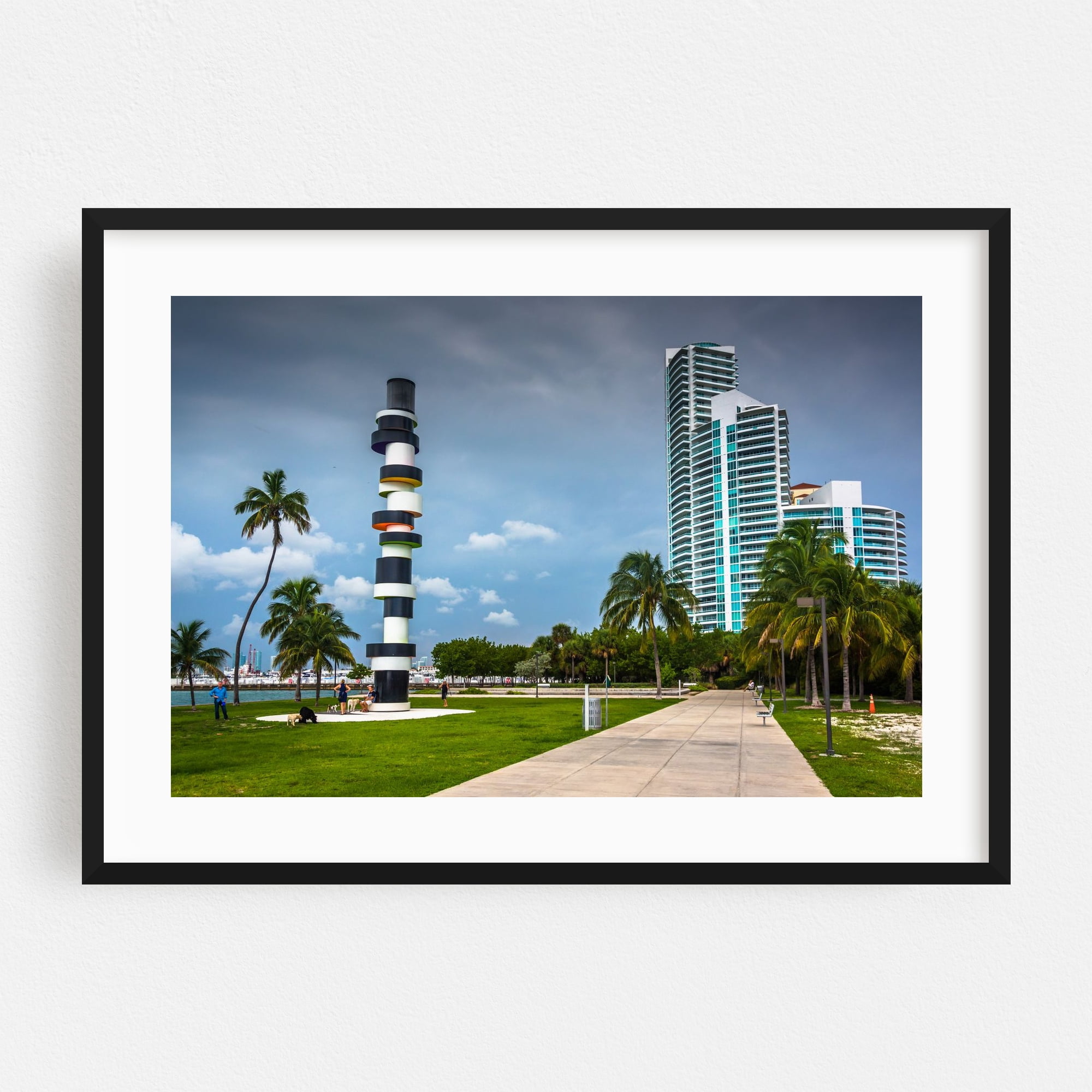 South Point Park Lighthouse - Miami Florida Photography Black Framed ...
