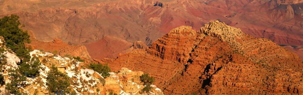 South Rim Of The Grand Canyon Arizona Canvas Art - Panoramic Images (36 x 12)