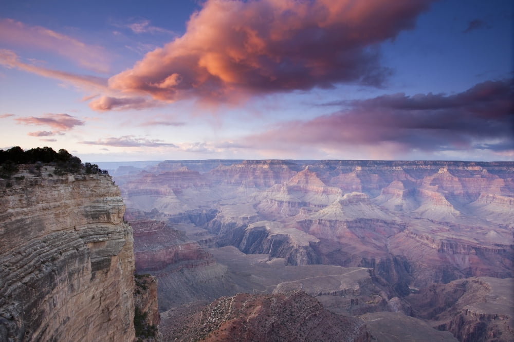 South Rim Of The Grand Canyon At Sunset Arizona Canvas Art - Mathieu Dupuis Design Pics (17 x 11)