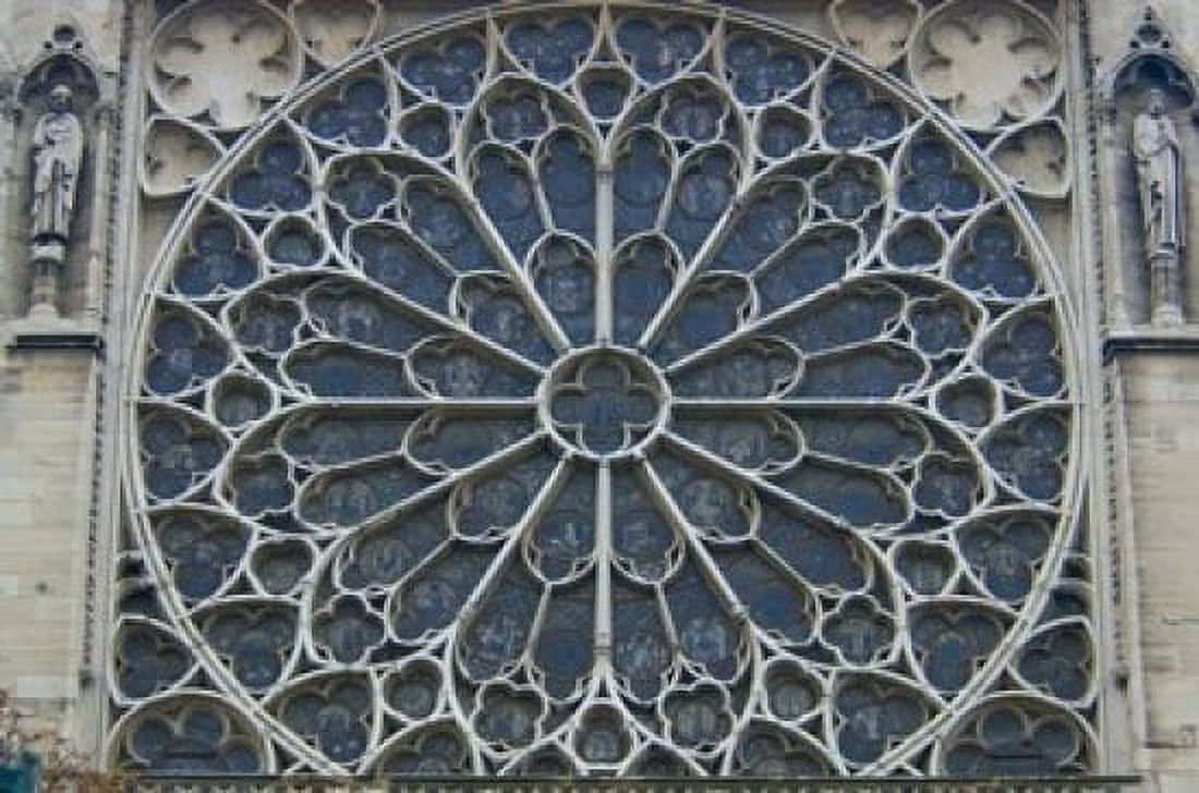 South Rose Window of Notre-Dame Paris France Canvas Art - Lisa S Engelbrecht DanitaDelimont (36 x 24)