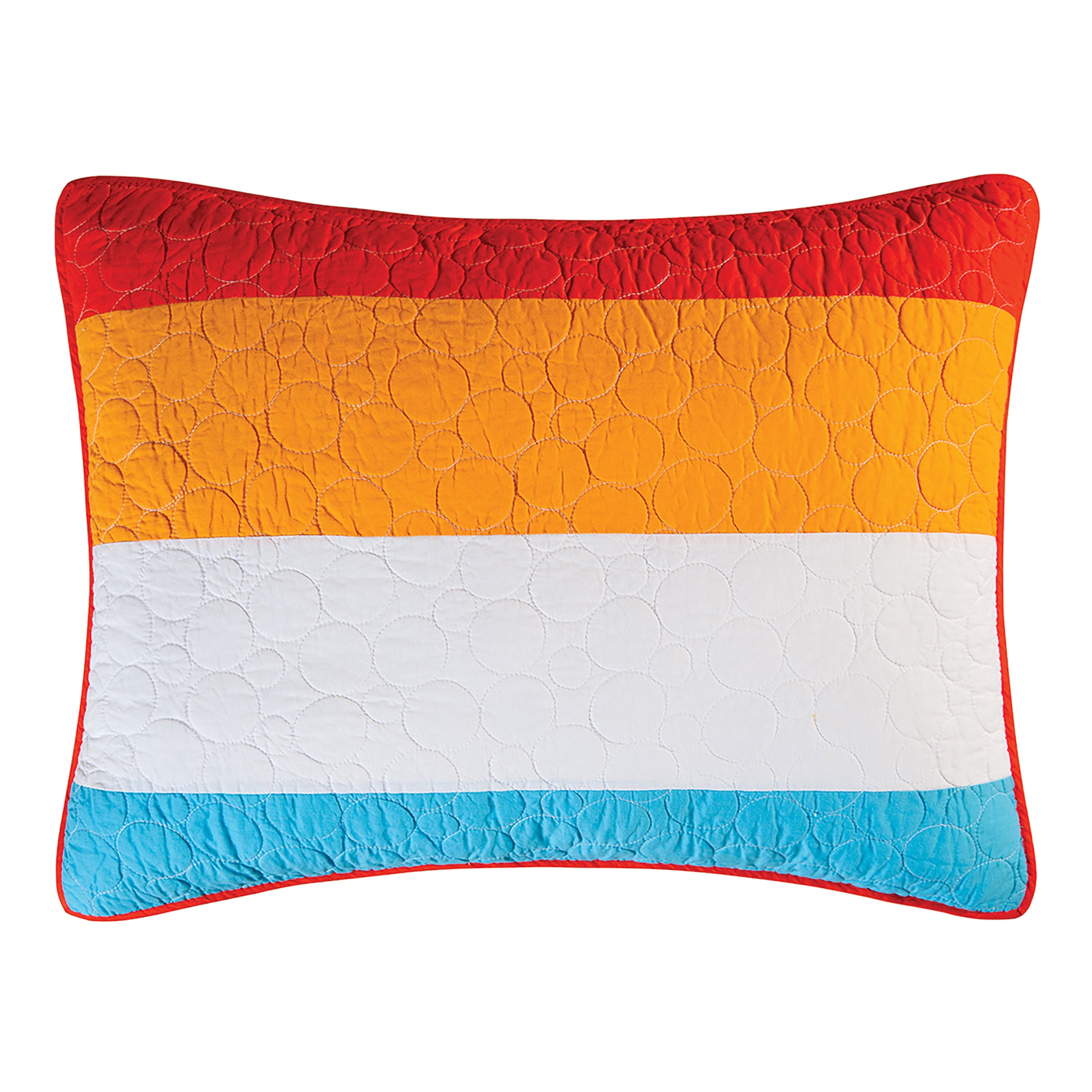 South Seas Multicolor Cotton Embroidered Standard Sham
