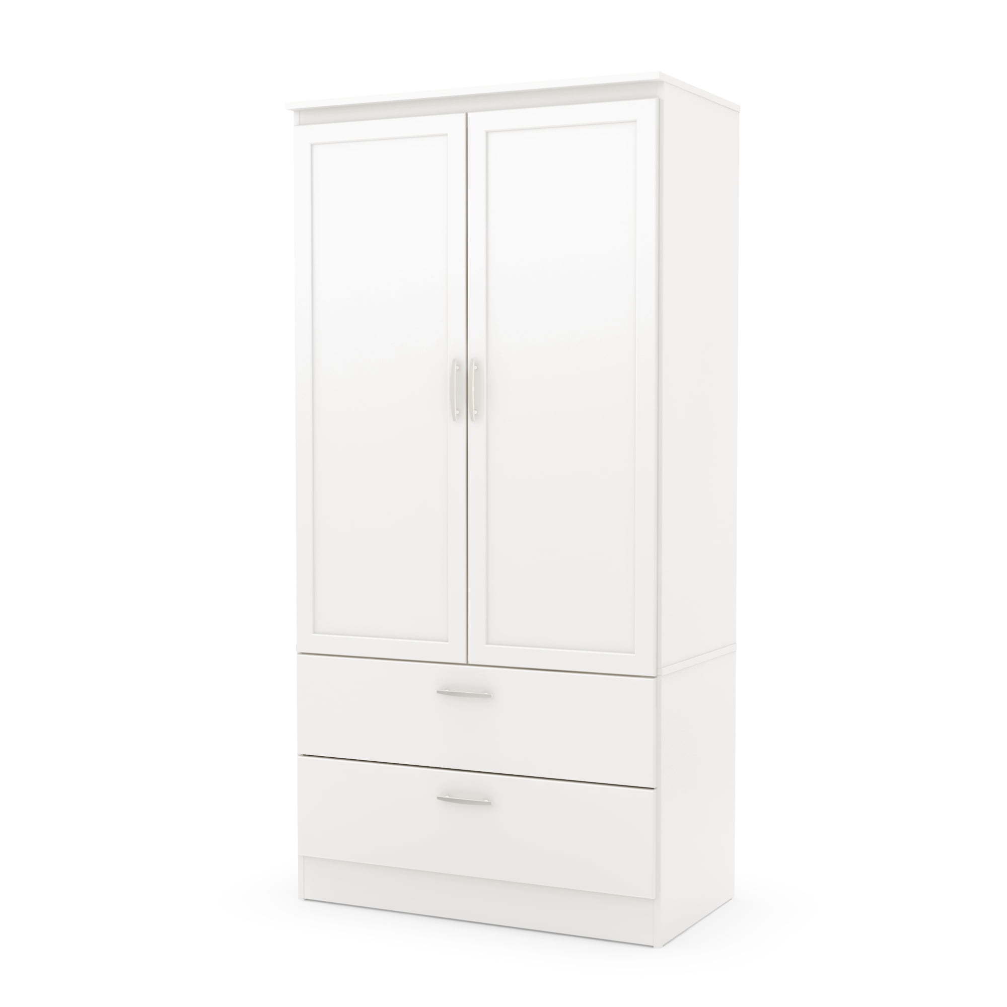 South Shore Acapella Wardrobe Armoire Bedroom White Laminated