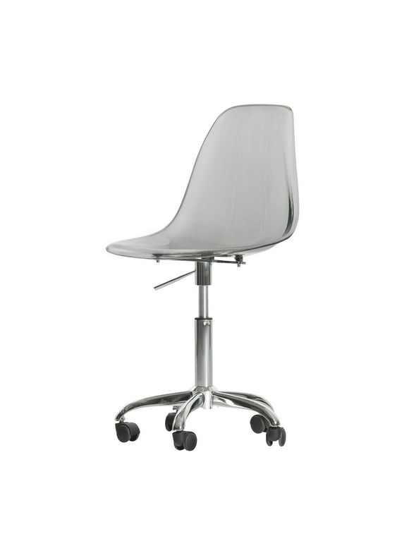 South Shore Annexe, Contemporary Acrylic Office Chair with Wheels, Gray