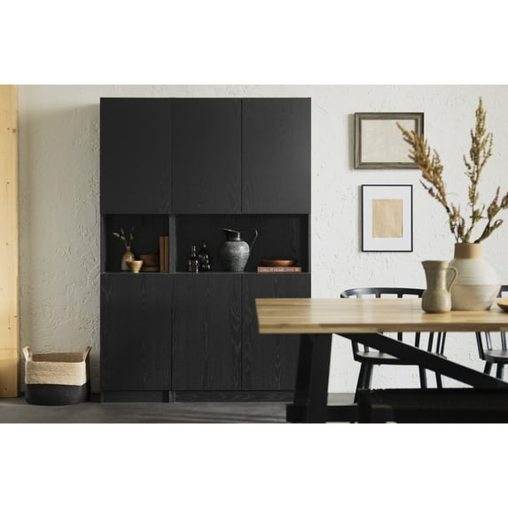 South Shore Arum, Contemporary Cabinet, Wide Black