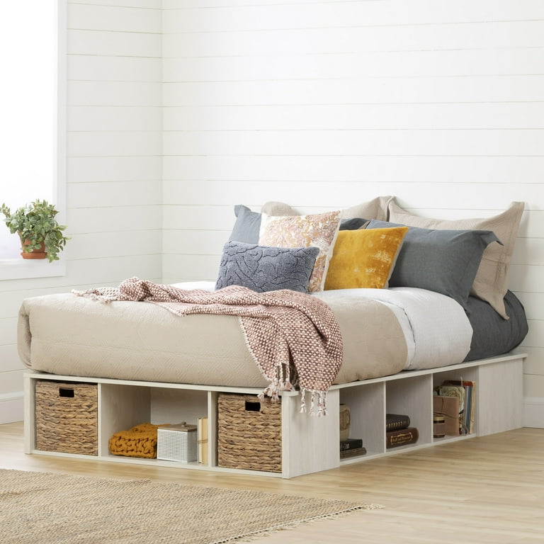 Coastal platform bed with storage discount