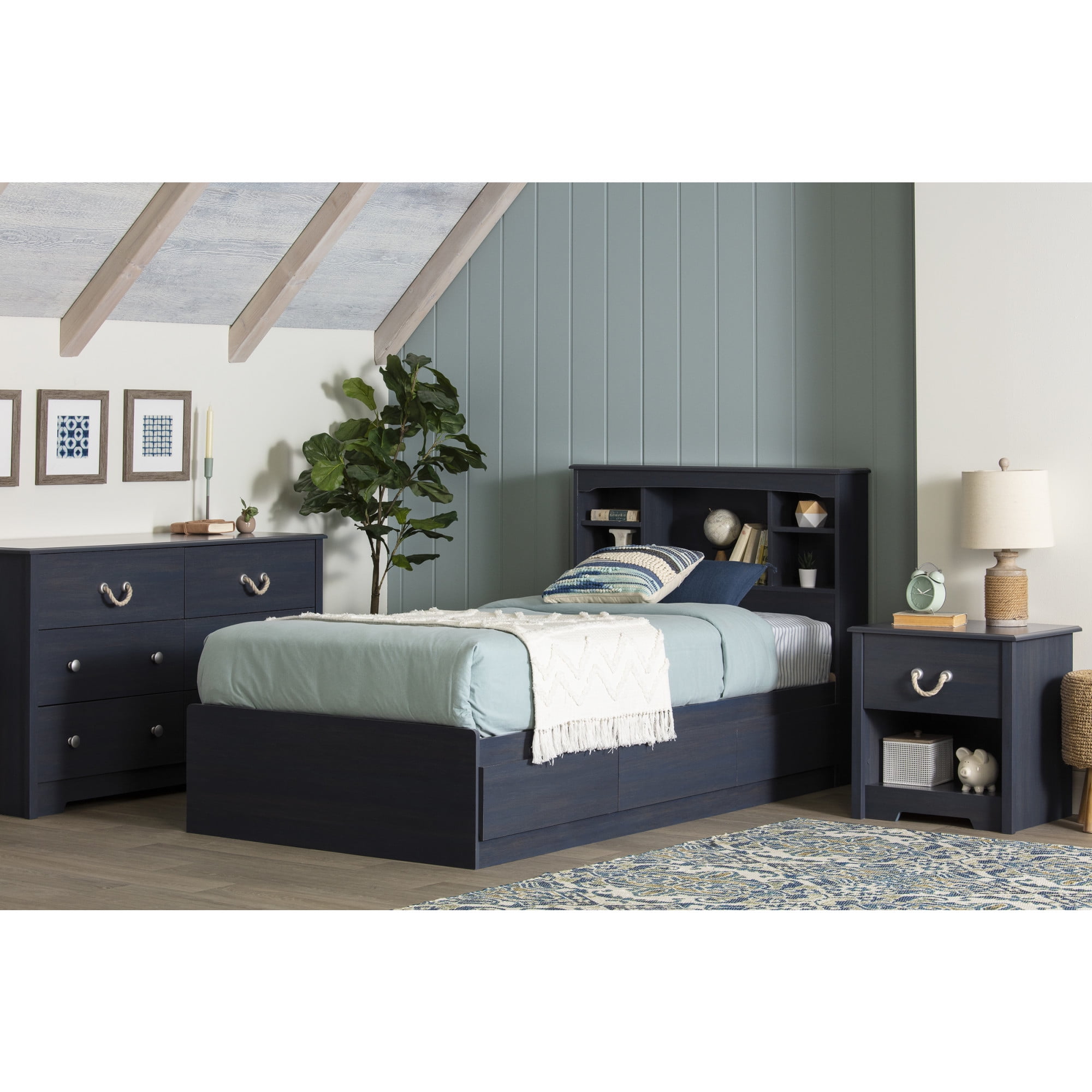 Blueberry Coastal Double Dresser with Soft Close Drawers