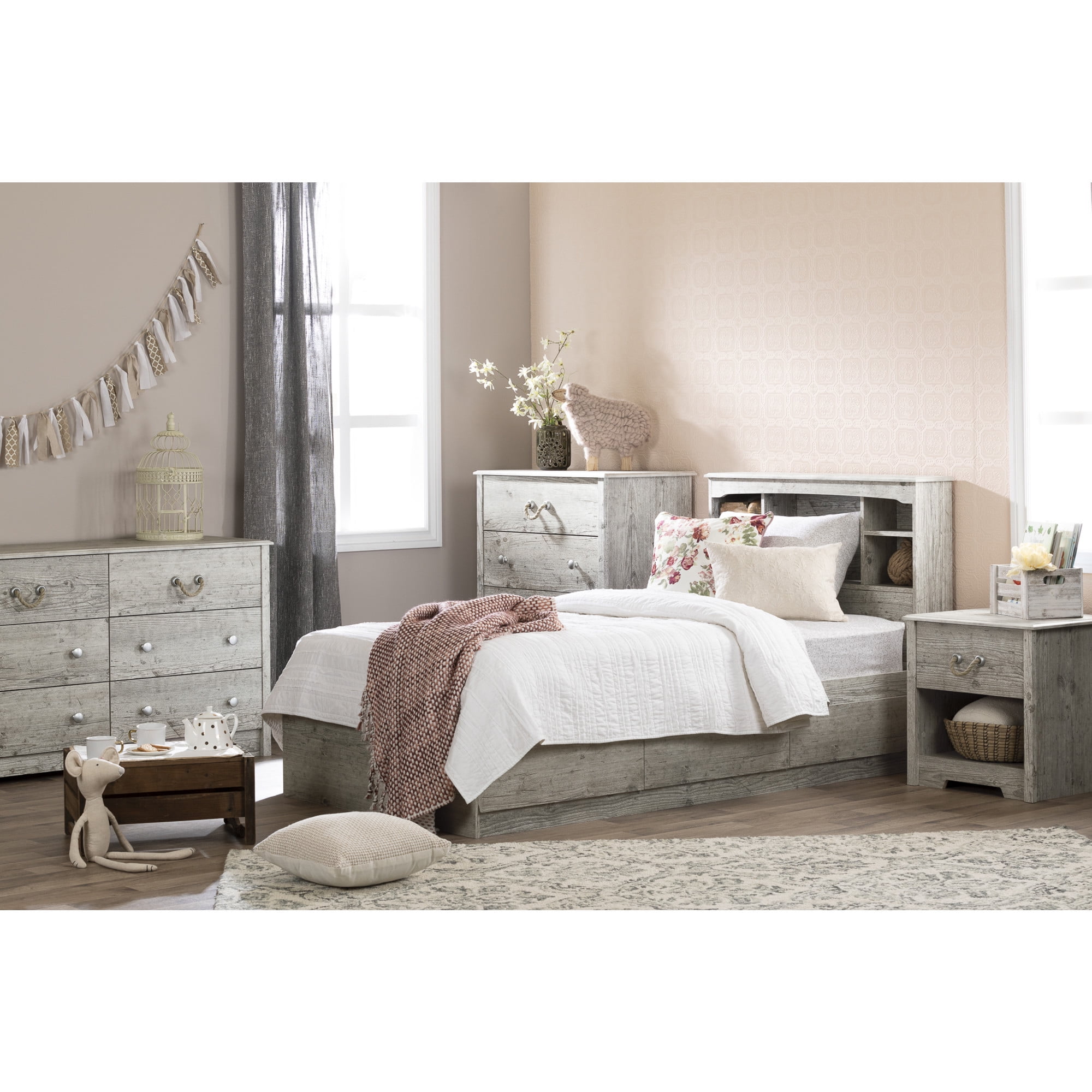 White Coastal Double Dresser with Soft Close Drawers