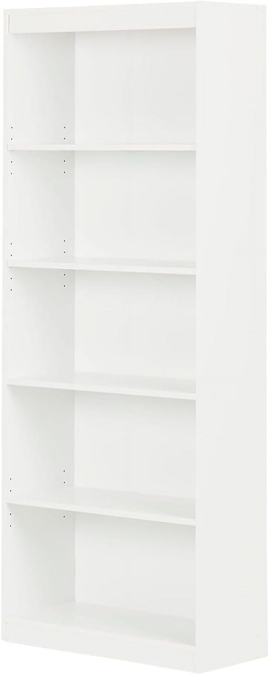 Glossy White 5-Shelf Bookcase main image 0