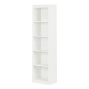 South Shore Axess, Contemporary Bookcase, Narrow White