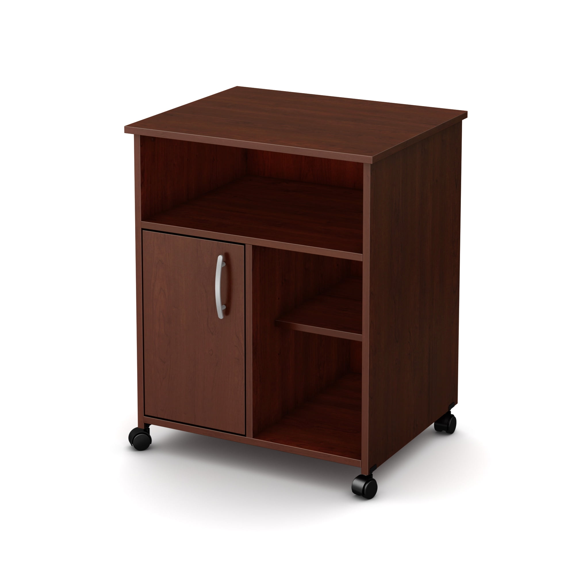 Royal Cherry Mobile Printer Stand with Adjustable Shelves