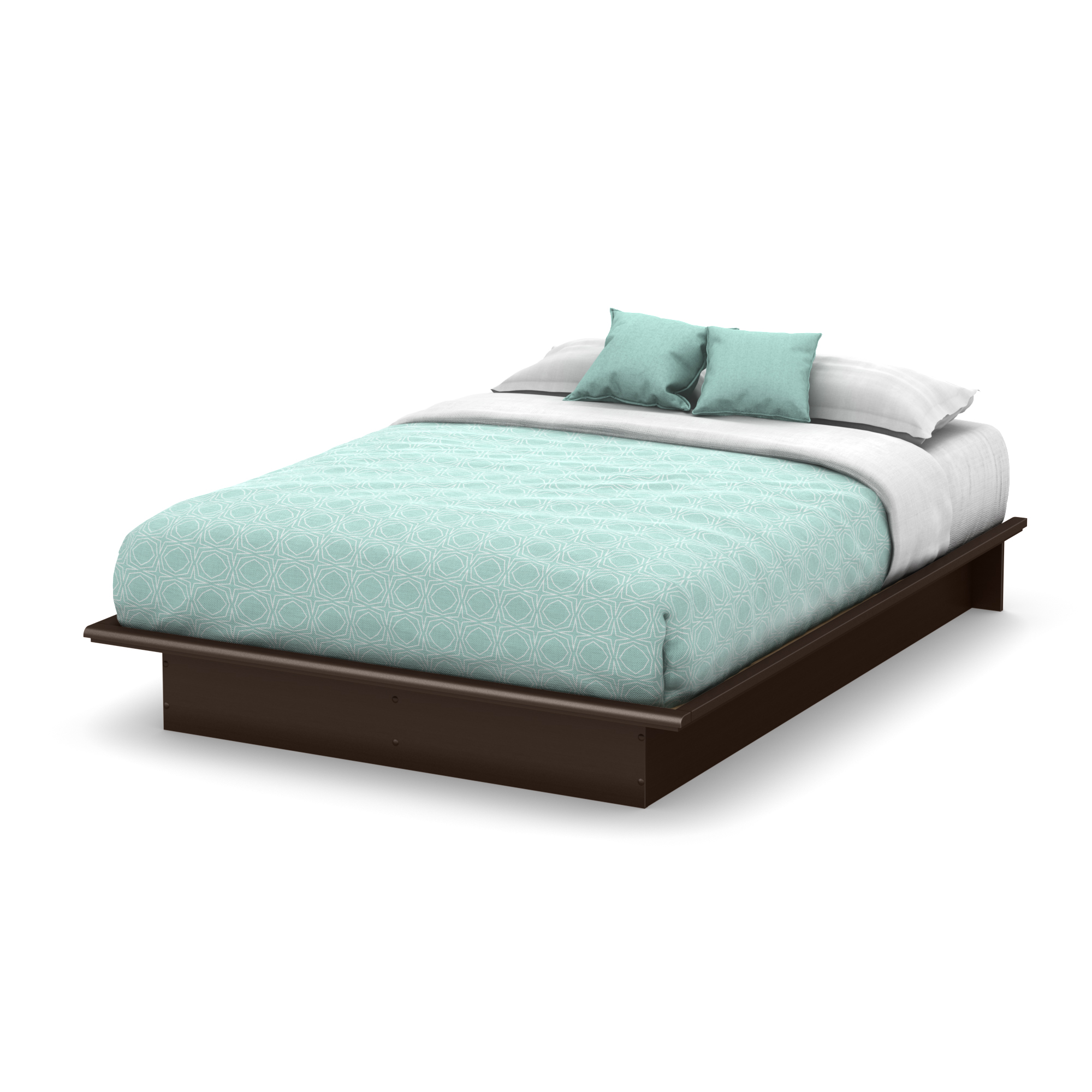 South Shore Basics Queen Platform Bed with Molding, 60'', Multiple Finishes - image 1 of 6