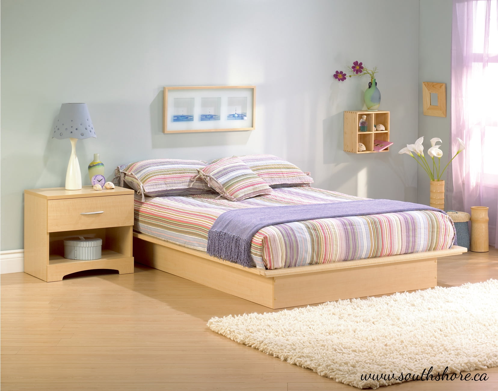 South shore step one 2024 king platform bed with mouldings