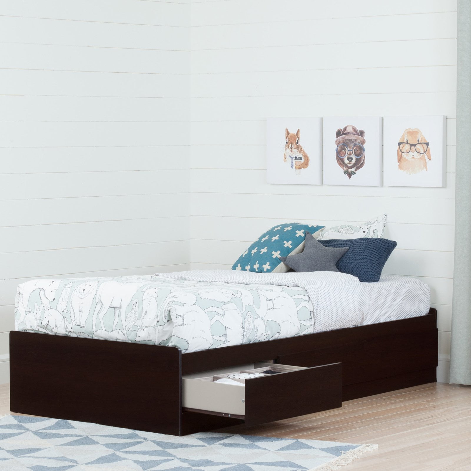 South shore twin on sale bed with drawers